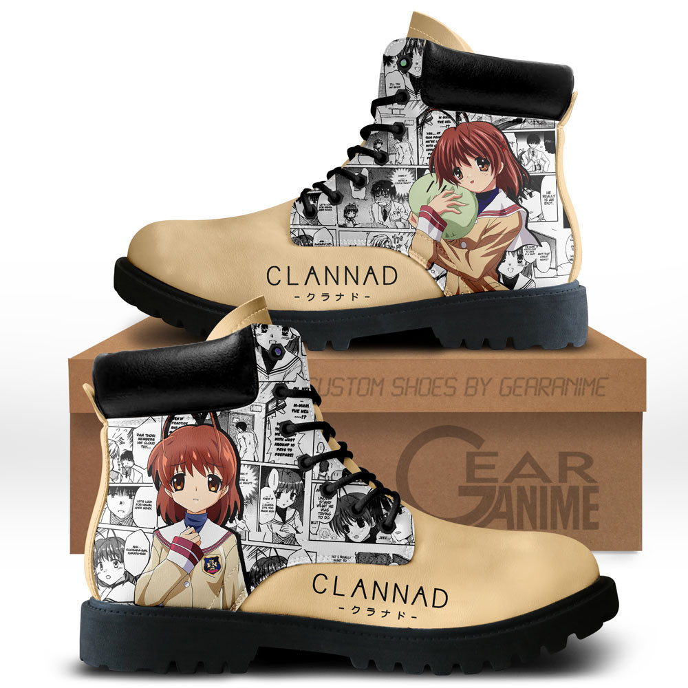 Clannad Nagisa Furukawa Custom Anime Combat Boots NTT191