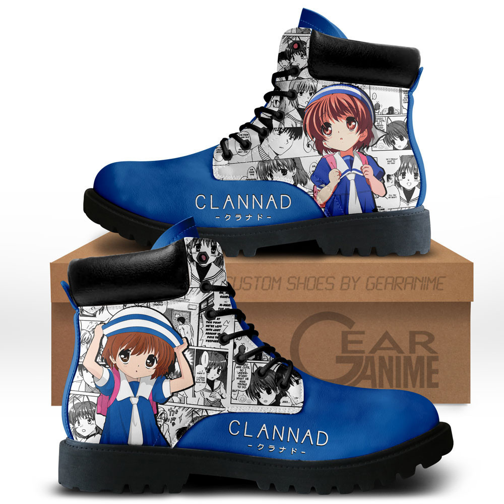 Clannad Ushio Okazaki Custom Anime Combat Boots NTT191