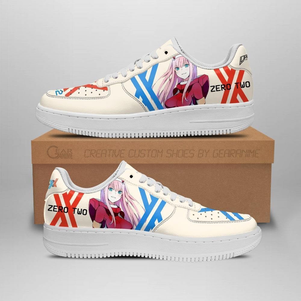 Code 002 Zero Two Custom Anime Low-Top Leather Sneakers