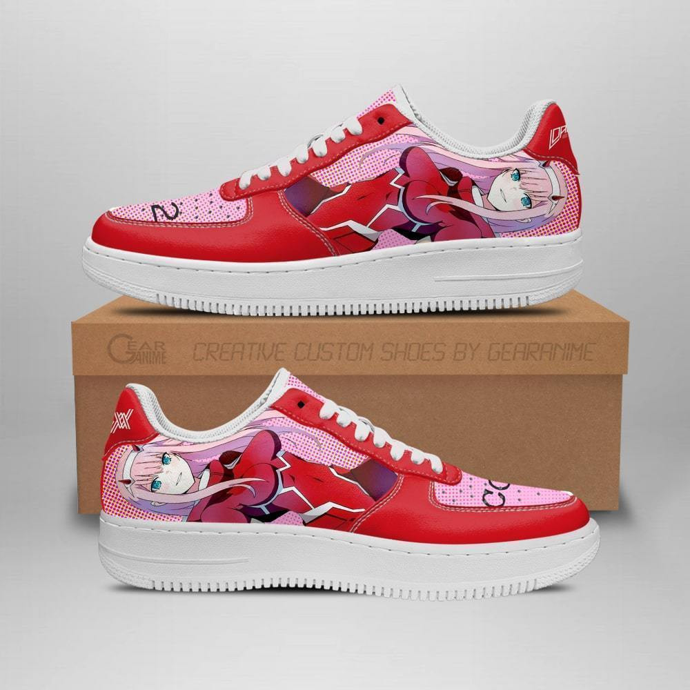 Code 002 Zero Two Custom Anime Low-Top Leather Sneakers