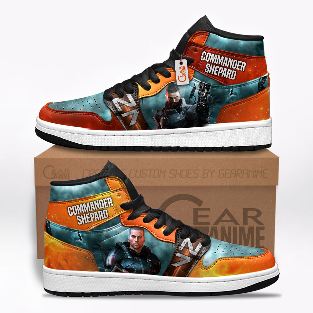 Commander Shepard Custom Gaming High-Top Leather Sneakers