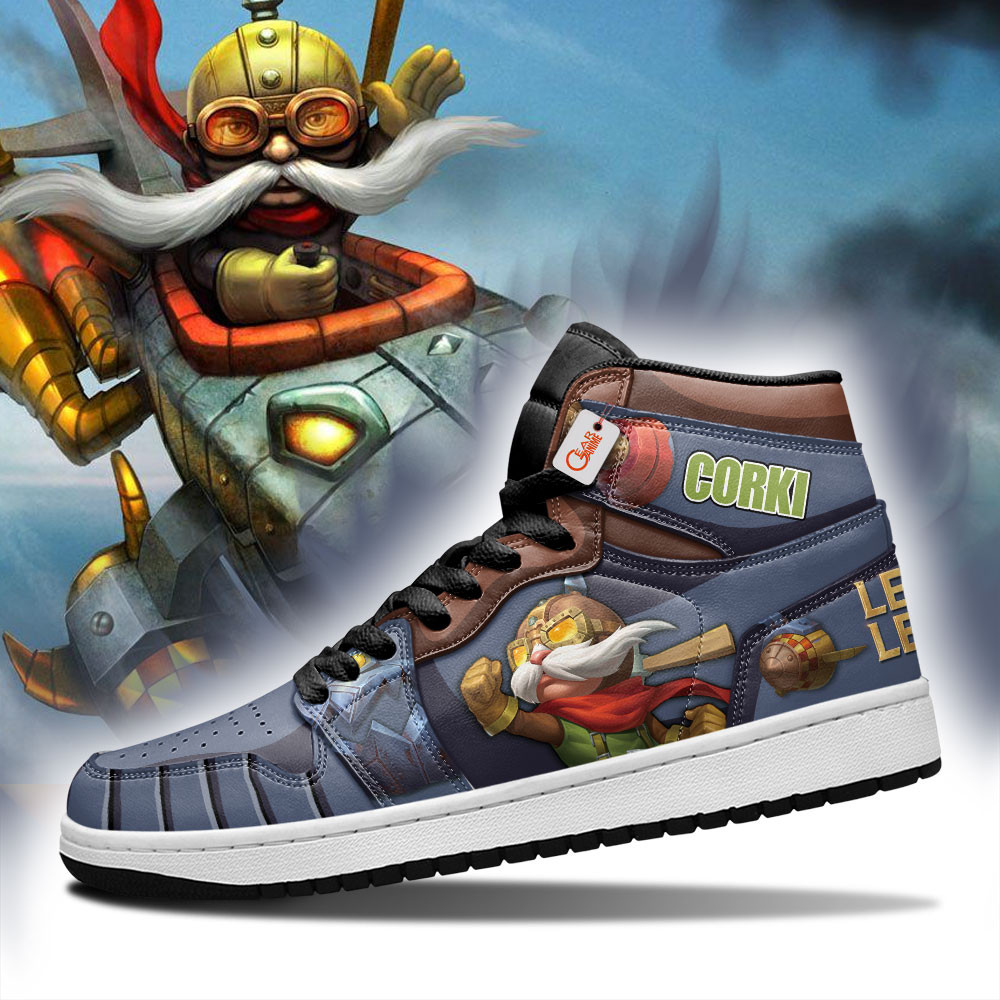 Corki Custom Gaming High-Top Leather Sneakers LOL Custom Name