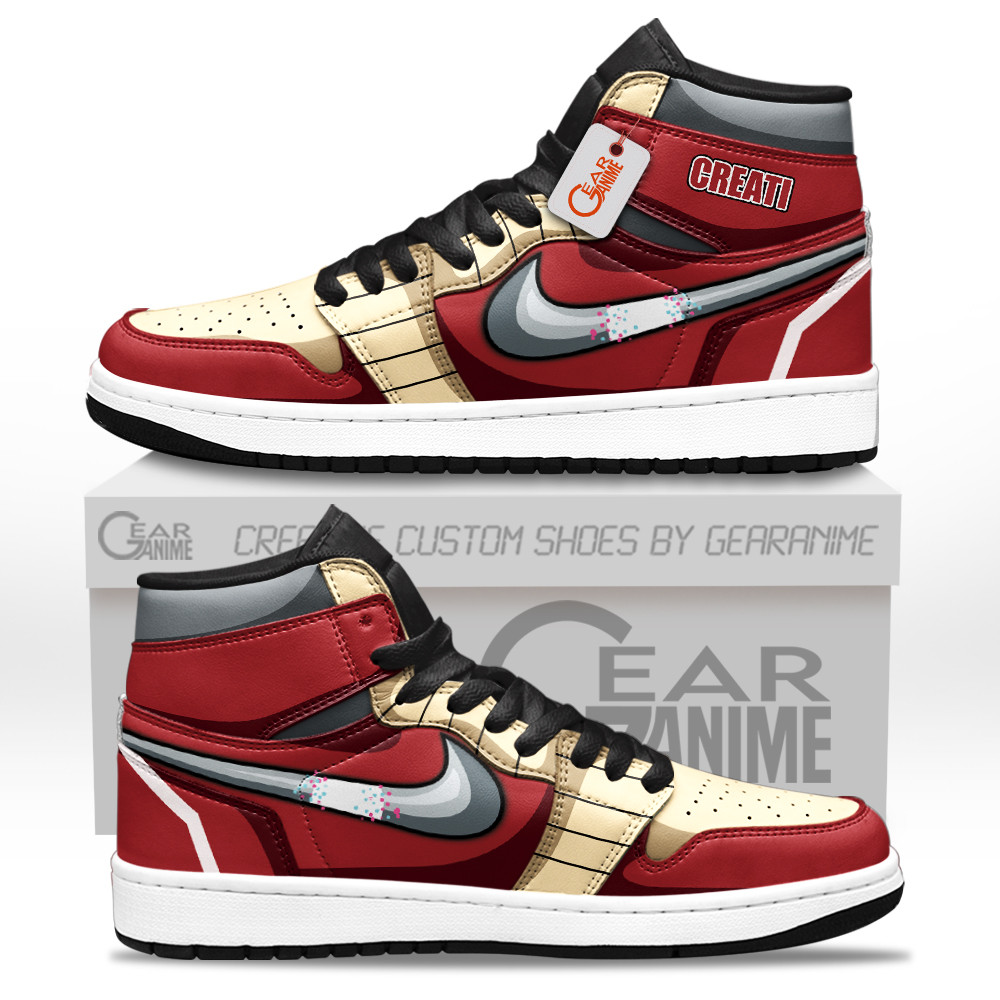 Creati High-Top Leather Sneakers Custom Name
