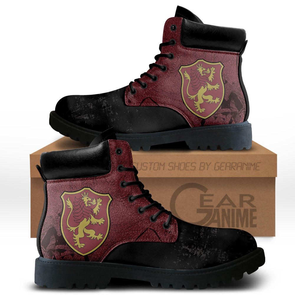 Crimson Lion Custom Anime Combat Boots MV0710