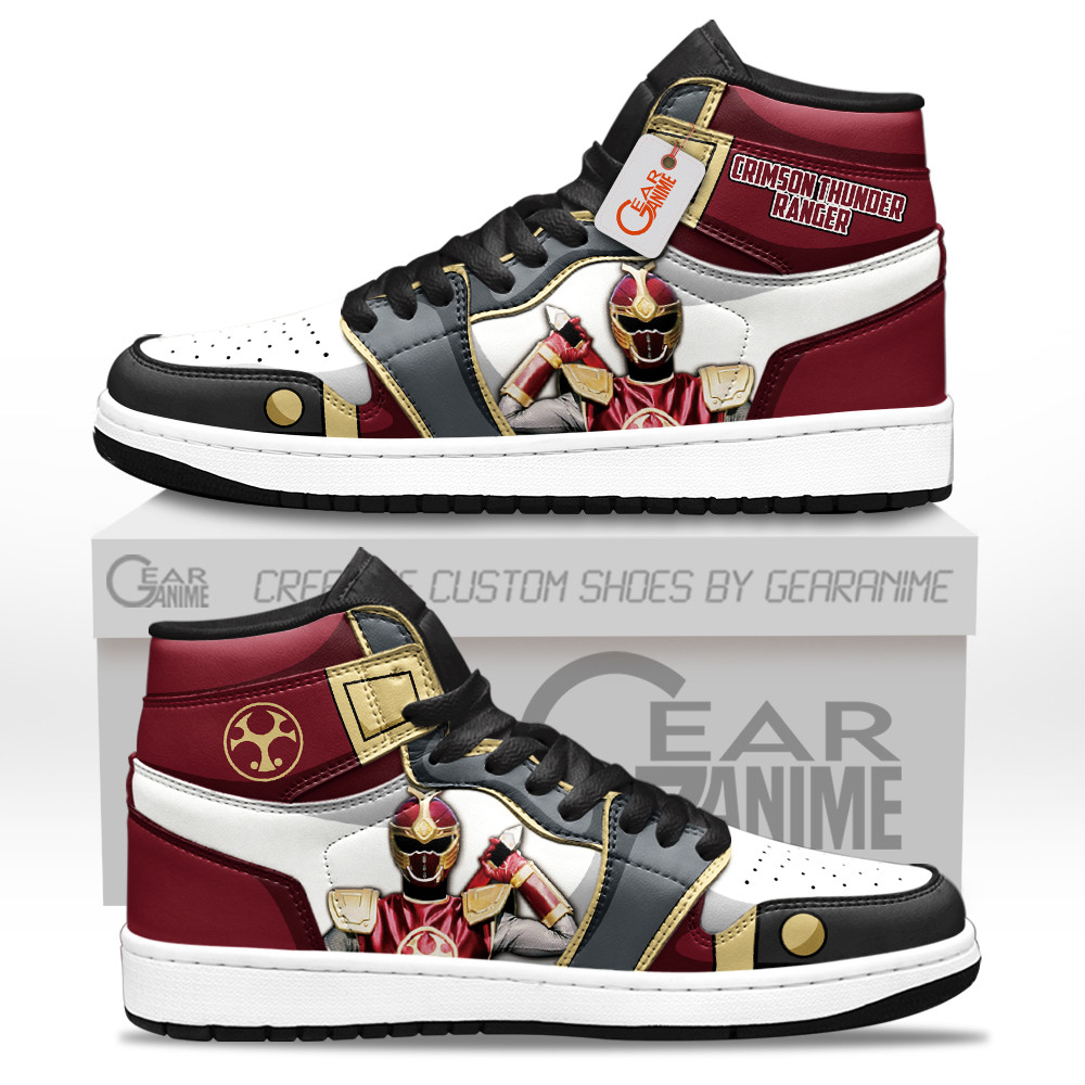 Crimson Thunder Ranger Custom Movie High-Top Leather Sneakers Unique Style & Design