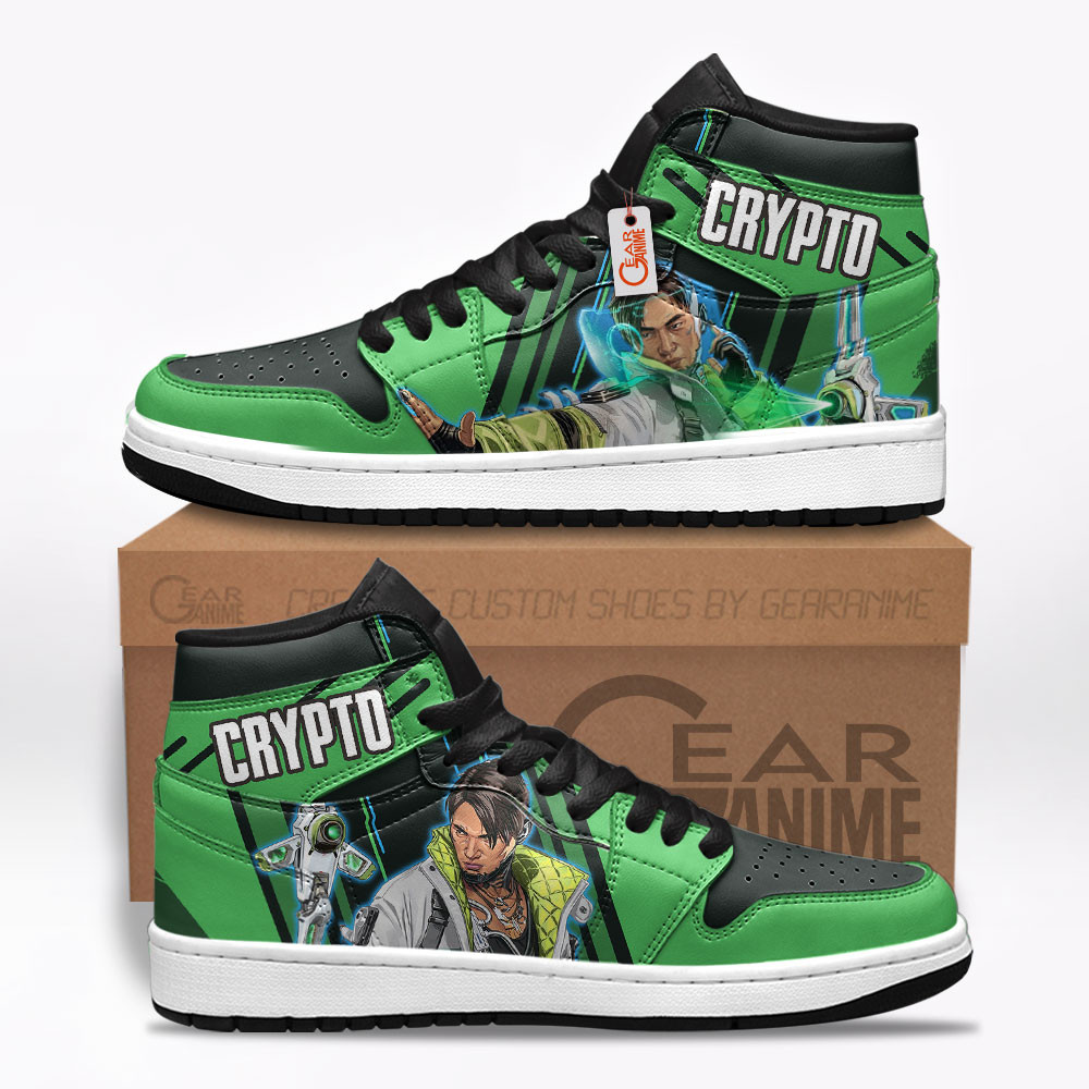 Crypto Custom Gaming High-Top Leather Sneakers Game Apex Legends Shoes