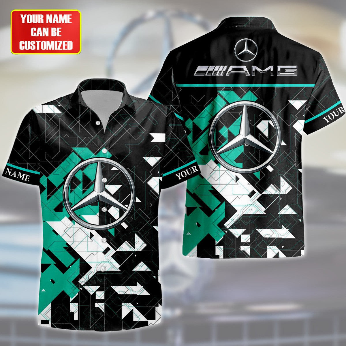 Custom Mercedes 100th Anniversary 1926-2026 Hawaiian Shirt Mercedes AMG Apparel Gift For Men