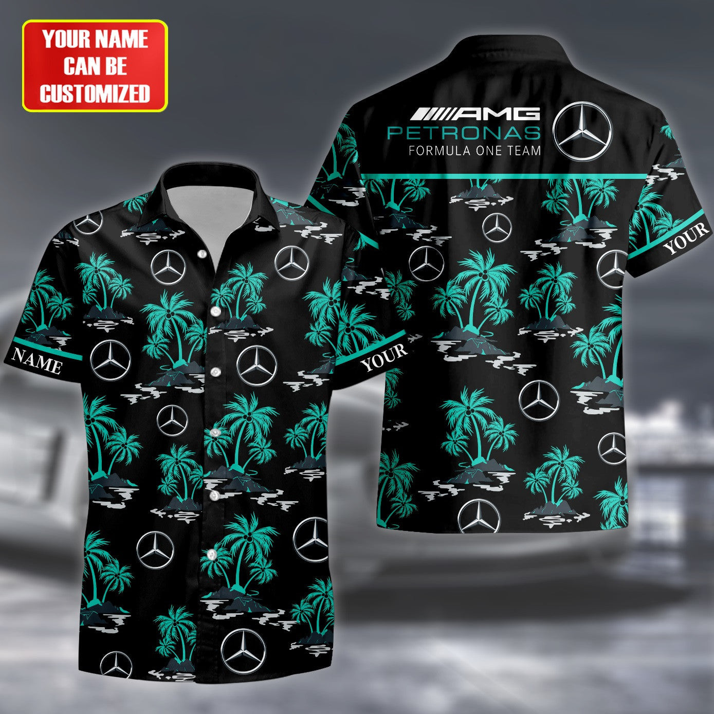 Custom Mercedes 100th Anniversary Hawaiian Shirt Mercedes-Benz Merch Gift For Dad