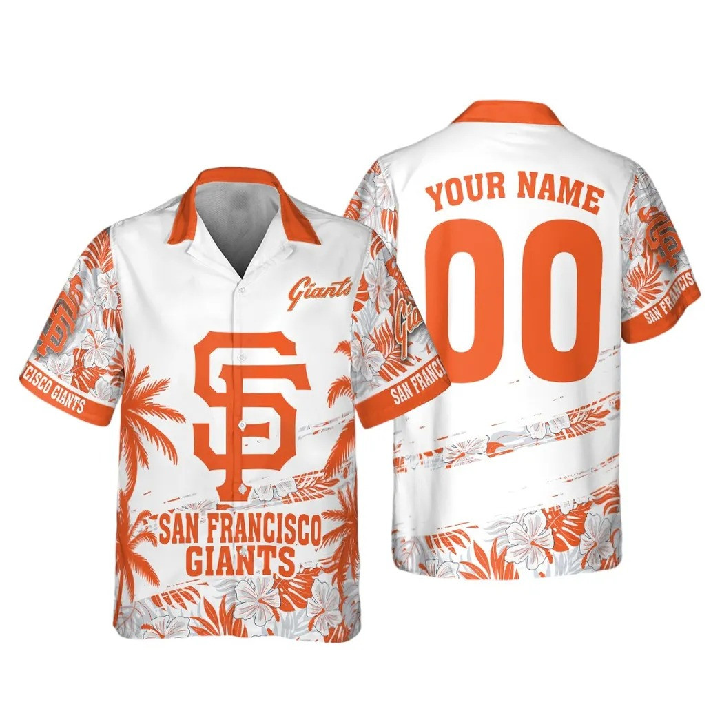 Custom San Francisco Giants Tropical Logo Hawaiian Shirt MLB Apparel Gift For Sports Lovers