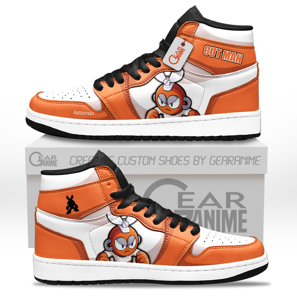 Cut Man Custom Gaming High-Top Leather Sneakers Mega Man Shoes