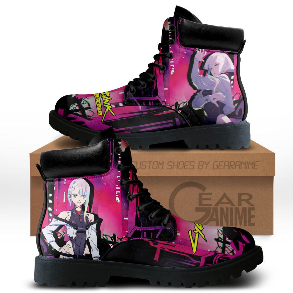 Cyberpunk Lucy Custom Anime Combat Boots MV2811