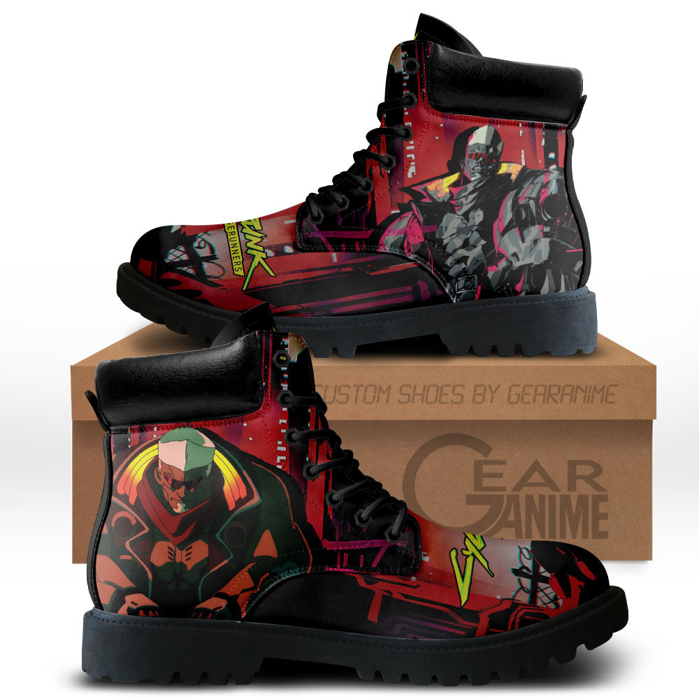 Cyberpunk Maine Custom Anime Combat Boots MV2811