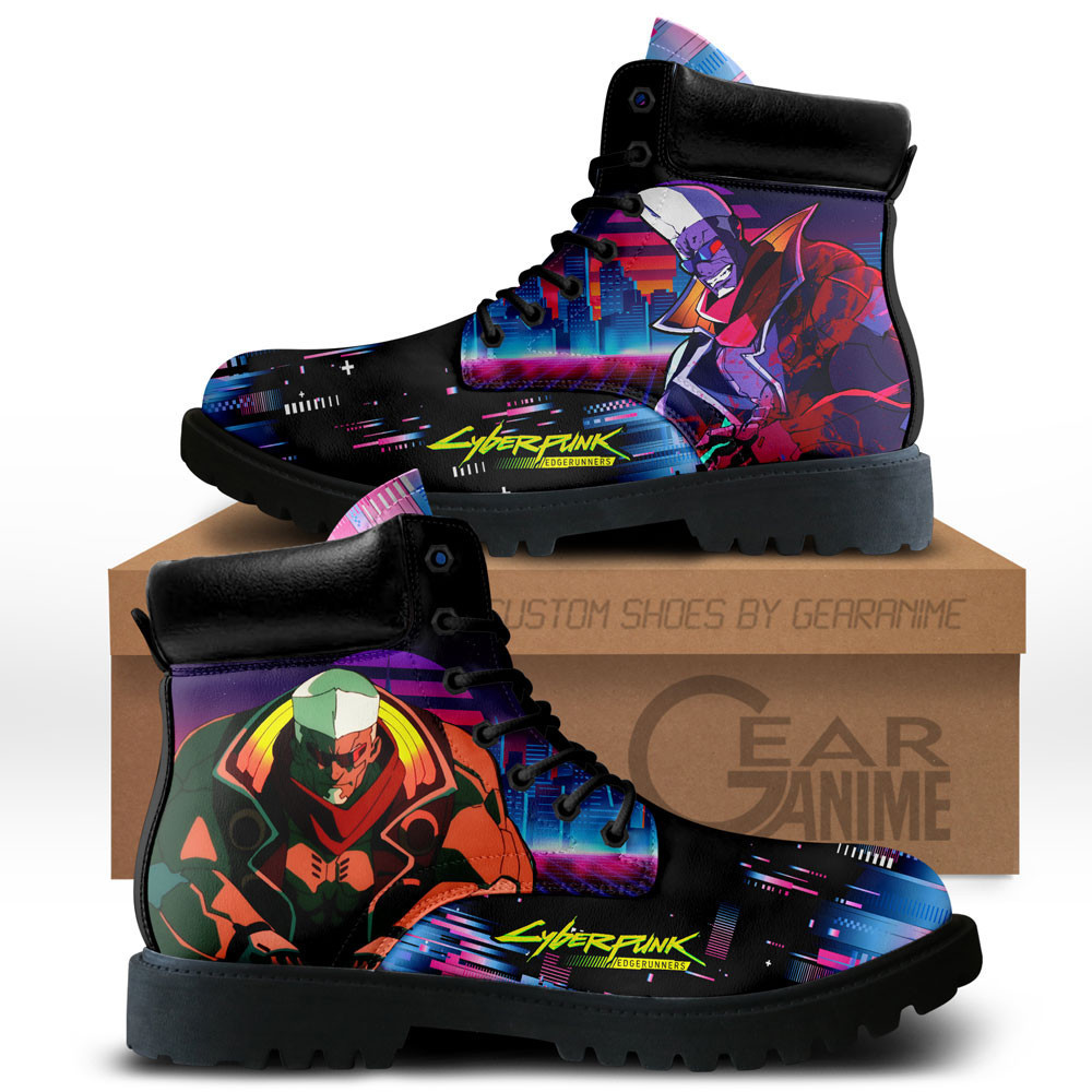 Cyberpunk Maine Custom Anime Combat Boots NTT051