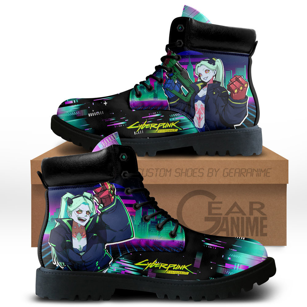 Cyberpunk Rebecca Custom Anime Combat Boots NTT051