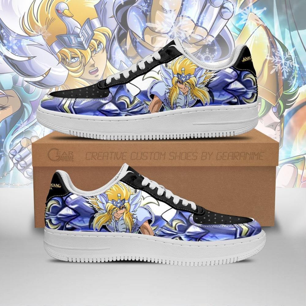 Cygnus Hyoga Custom Anime Low-Top Leather Sneakers