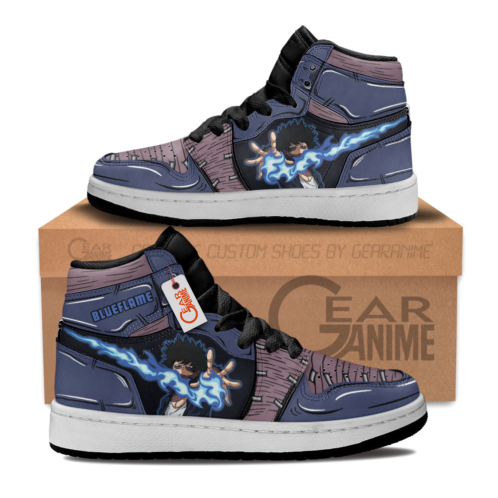 Dabi Custom Anime Kids High-Top Leather Sneakers Personalized