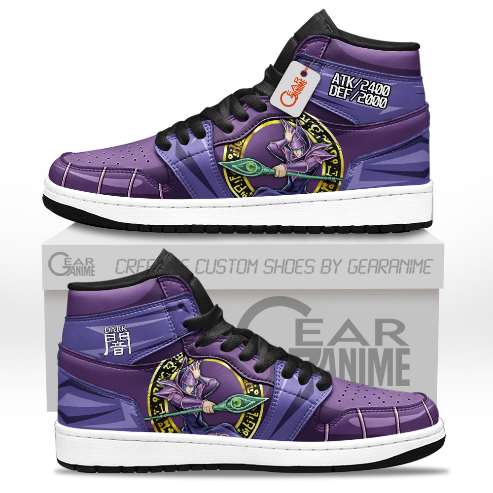 Dark Magician Custom Anime High-Top Leather Sneakers Character Style