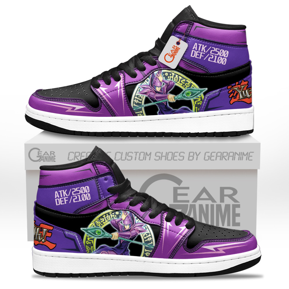 Dark Magician Custom Anime High-Top Leather Sneakers