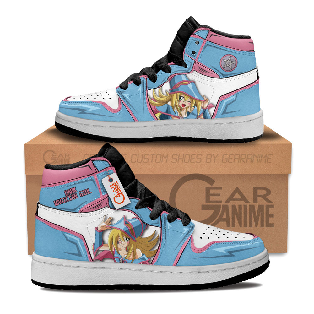 Dark Magician Girl Custom Anime Kids High-Top Leather Sneakers