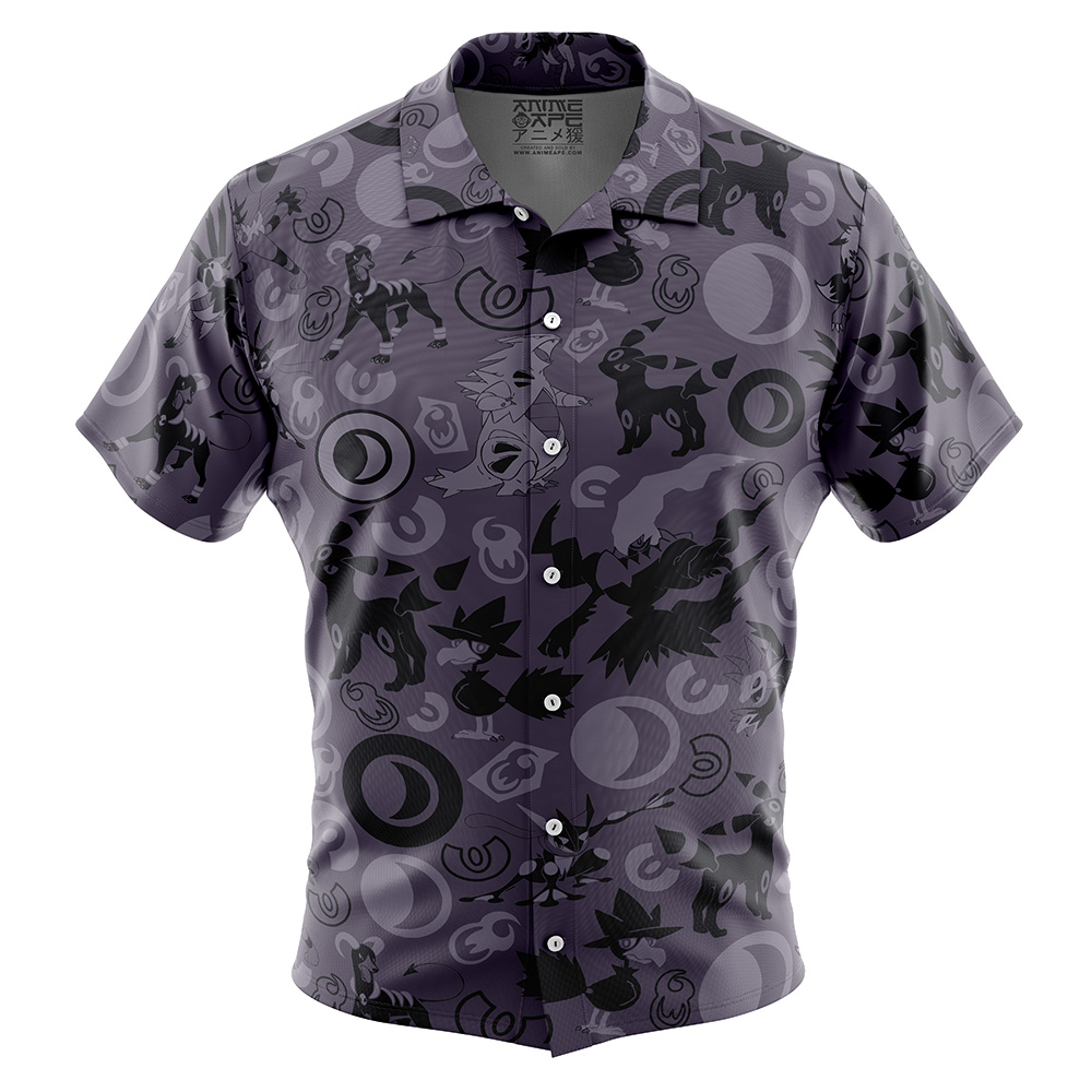 Dark Pokemon Button Up Hawaiian Shirt