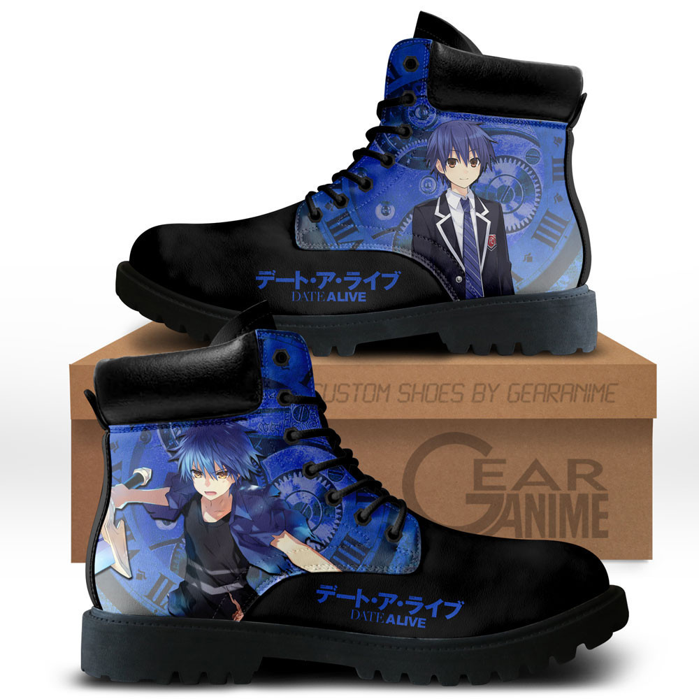 Date A Live Shido Itsuka Custom Anime Combat Boots NTT281