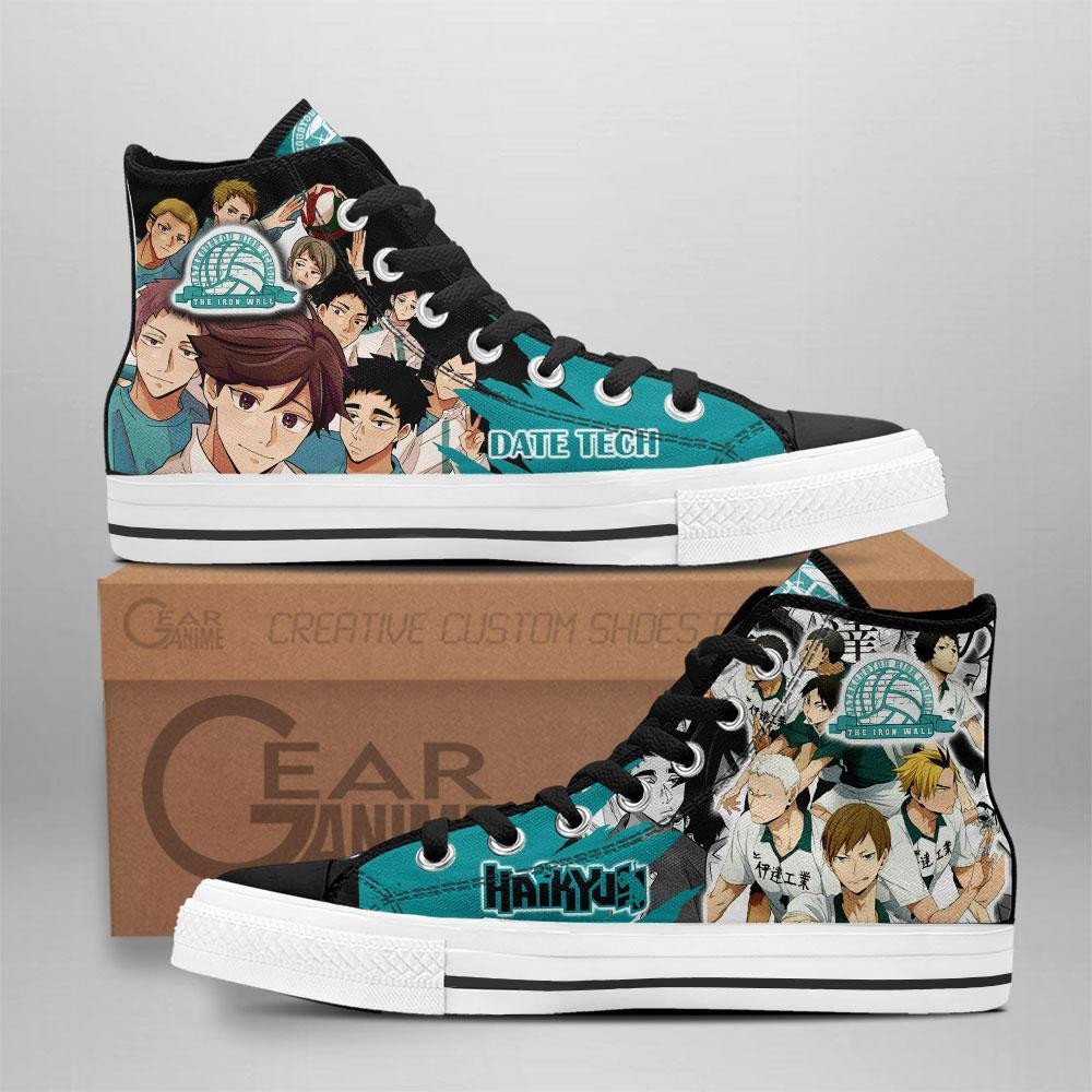 Date Tech Custom Anime High-Top Canvas Shoes
