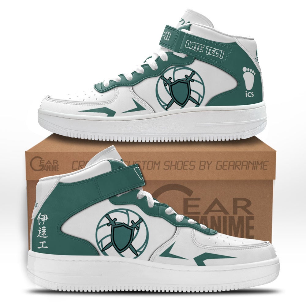 Date Tech Custom Anime Mid-Top Leather Sneakers