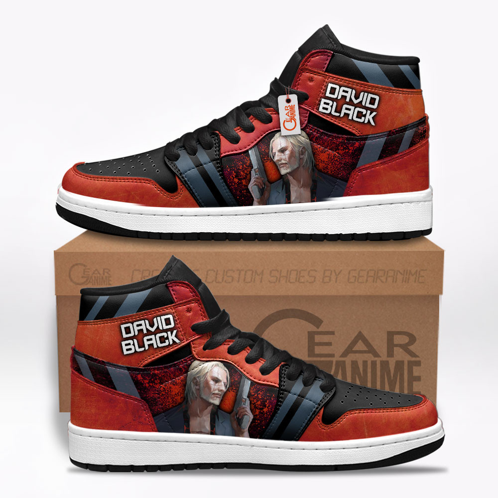 David Black Custom Gaming High-Top Leather Sneakers Game C.S Skins
