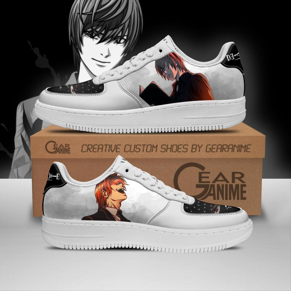 Death Note Kira Light Yagami Custom Anime Low-Top Leather Sneakers