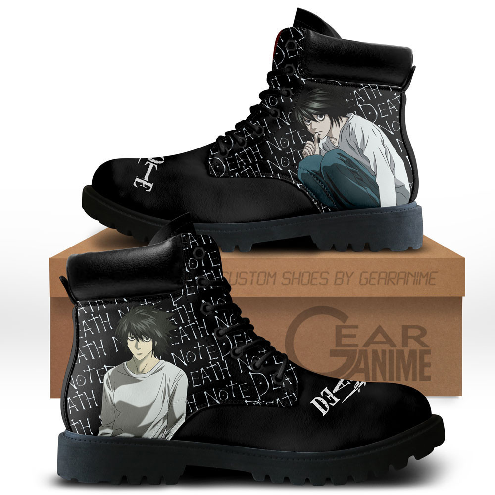 Death Note L Lawliet Custom Anime Combat Boots NTT071