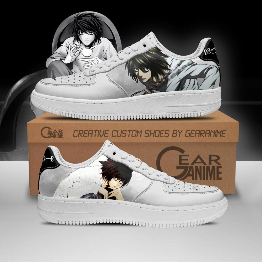 Death Note L Lawliet Custom Anime Low-Top Leather Sneakers