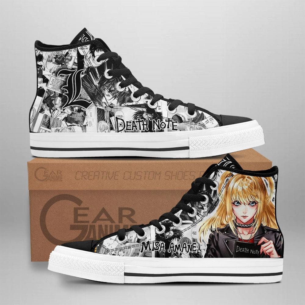 Death Note Misa Amane Custom Anime High-Top Canvas Shoes NTT141