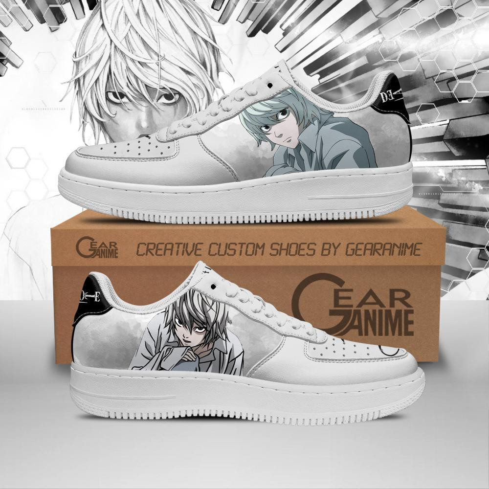 Death Note Near Custom Anime Low-Top Leather Sneakers