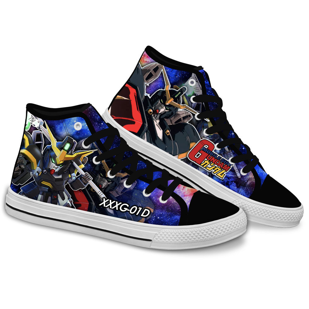 Deathscythe Gundam Custom Anime High-Top Canvas Shoes