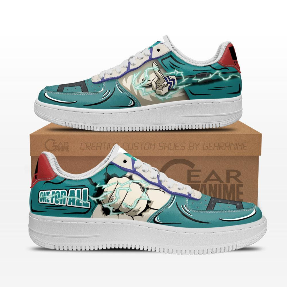 Deku Delaware Smash Custom Anime Low-Top Leather Sneakers