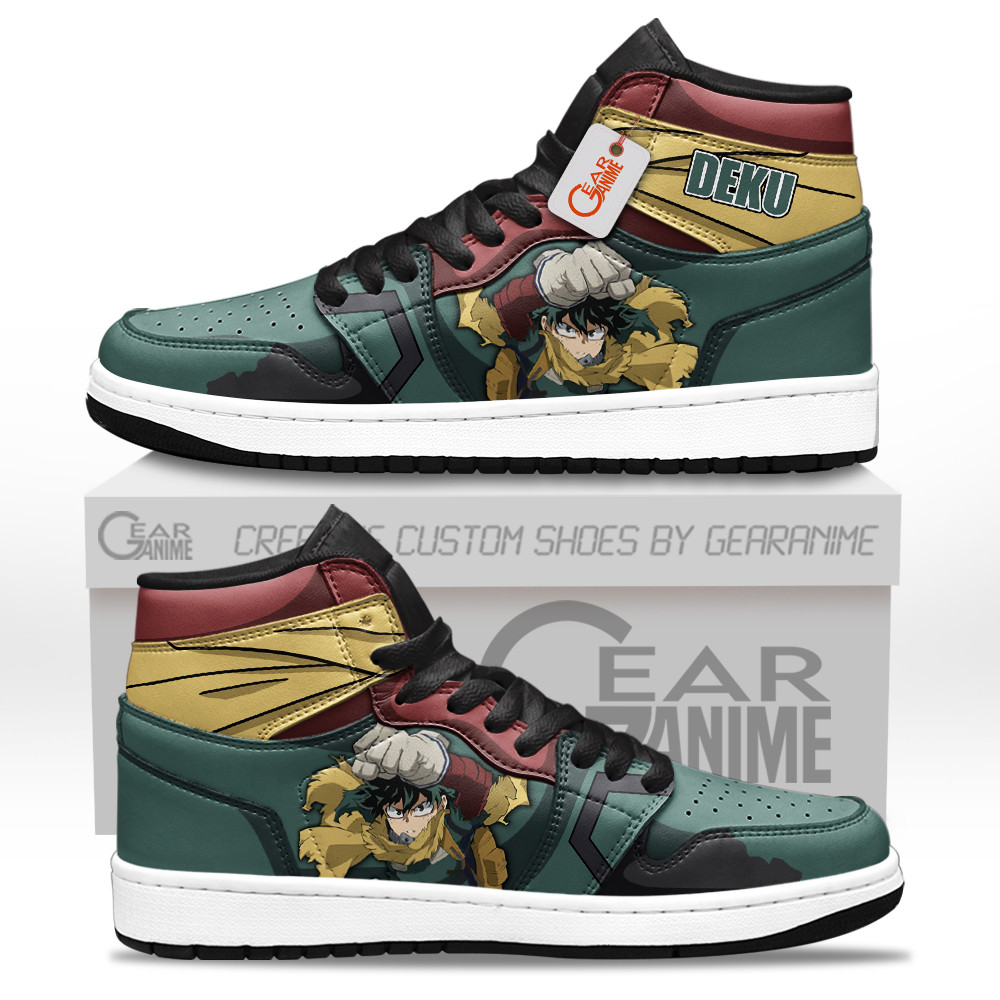 Deku High-Top Leather Sneakers Custom Name