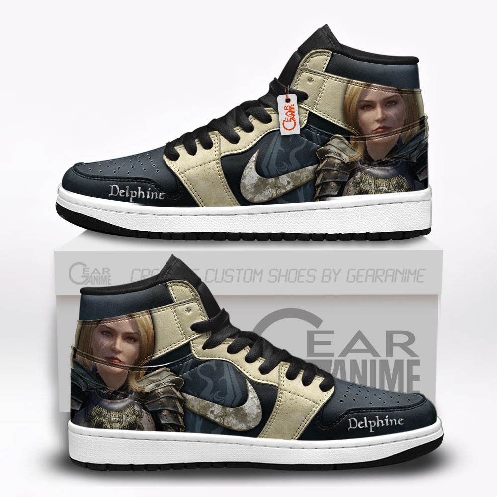 Delphine Custom Gaming High-Top Leather Sneakers Elder Scrolls Custom Shoes