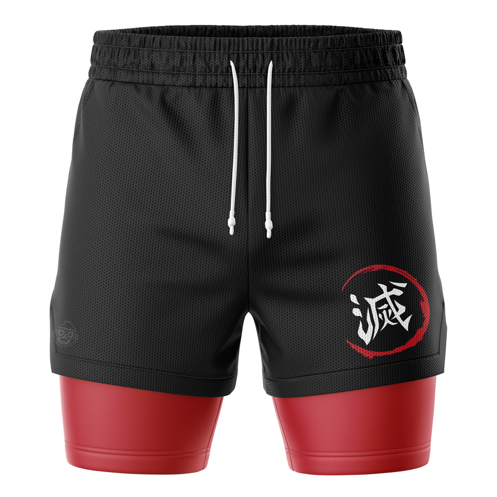Demon Slayer Corp Uniform V2 Demon Slayer 2-in-1 Performance Shorts