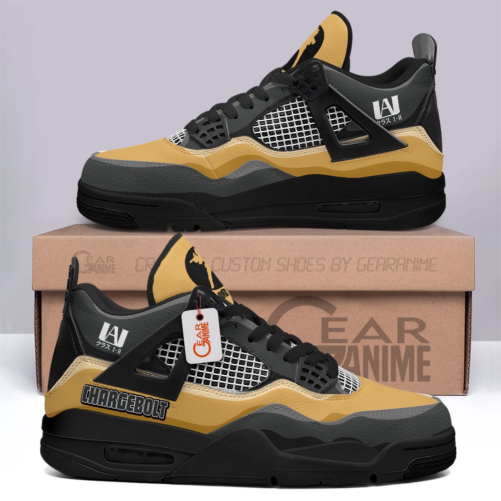 Denki Retro 4 Leather Sneakers Custom Name