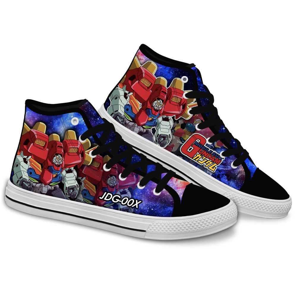 Devil Gundam Custom Anime High-Top Canvas Shoes