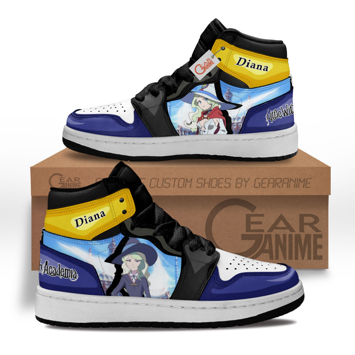 Diana Cavendish Custom Anime Kids High-Top Leather Sneakers MV2702