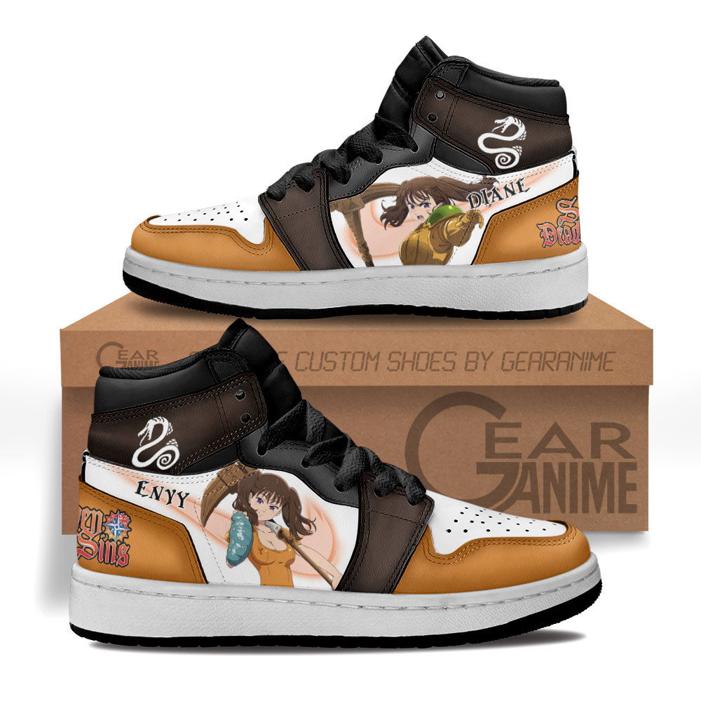 Diane Custom Anime Kids High-Top Leather Sneakers MV2102