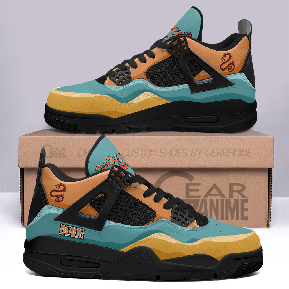 Diane Custom Anime Retro 4 Leather Sneakers Deadly Sins