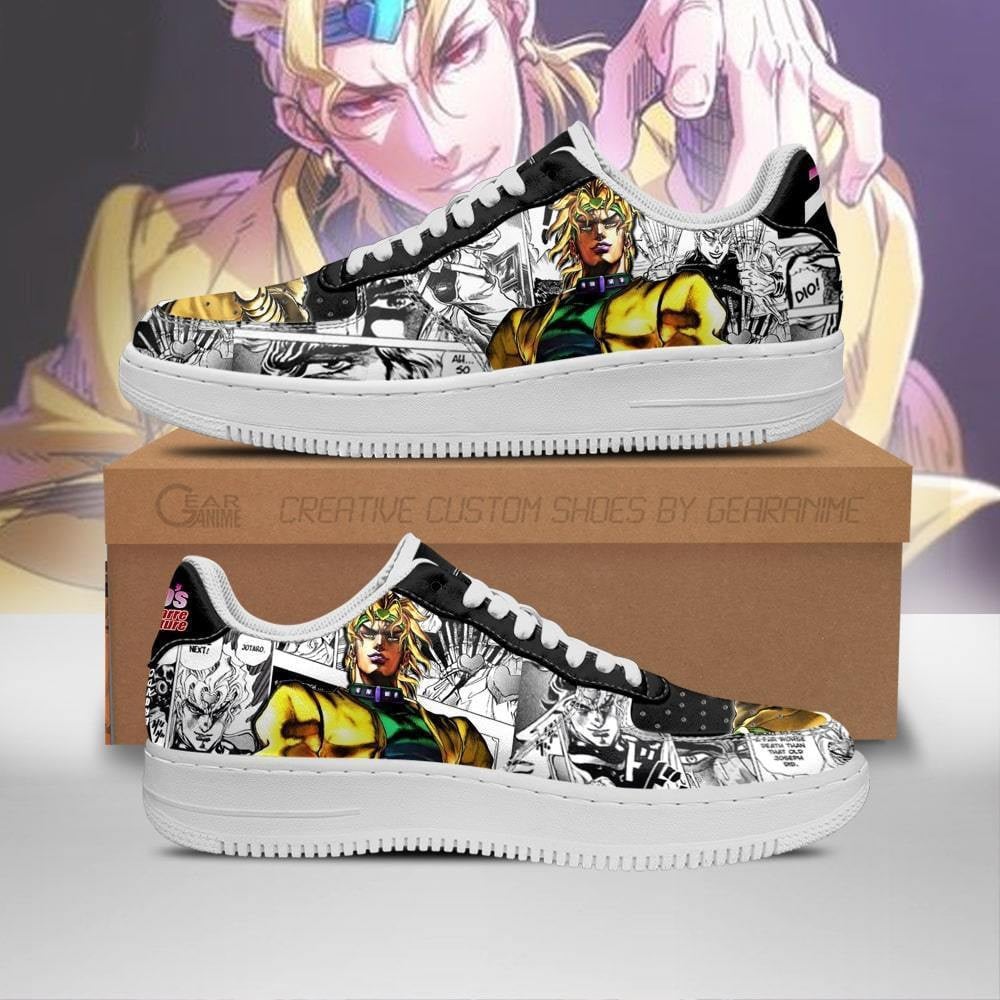 Dio Brando Custom Anime Low-Top Leather Sneakers