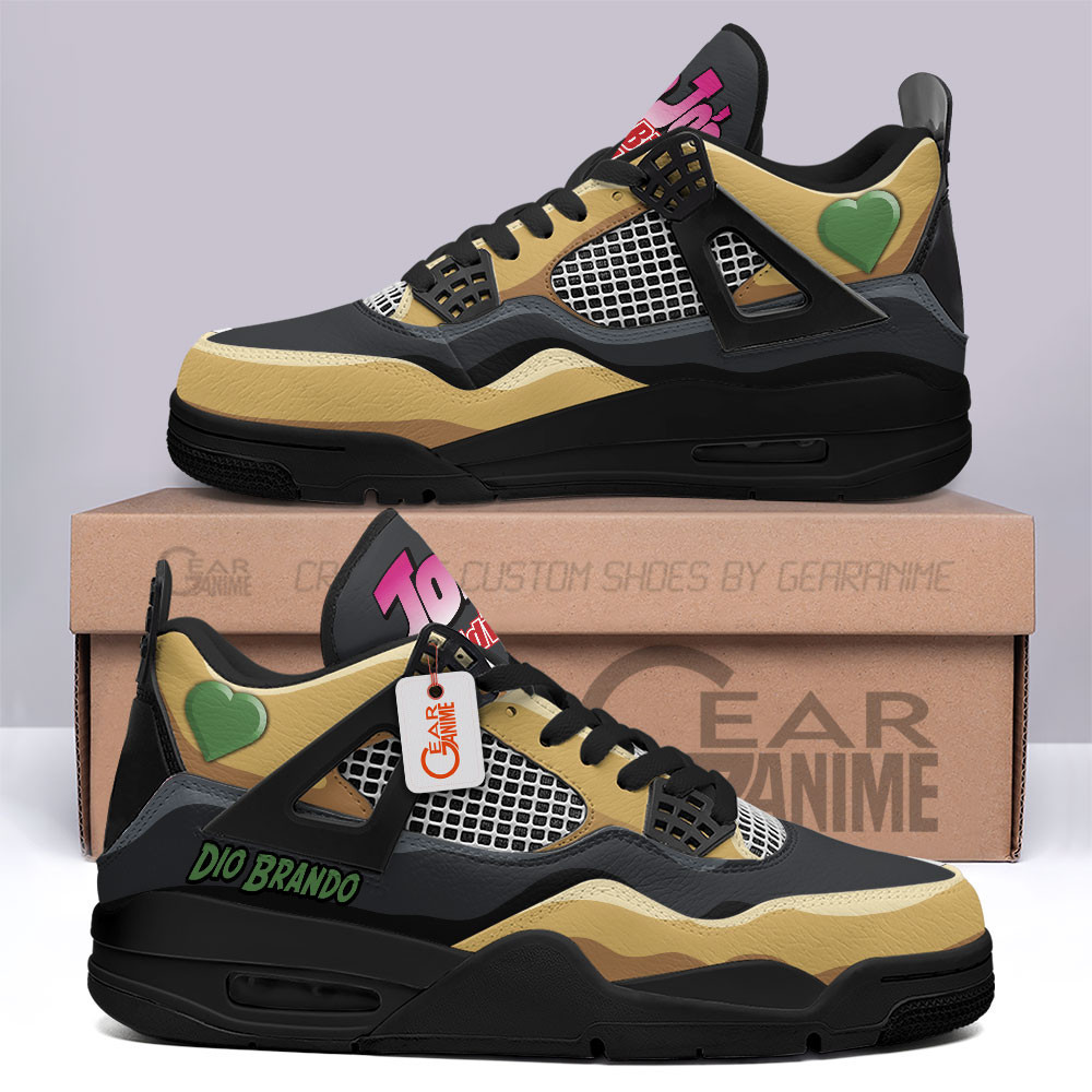 Dio Brando Retro 4 Leather Sneakers Custom Name