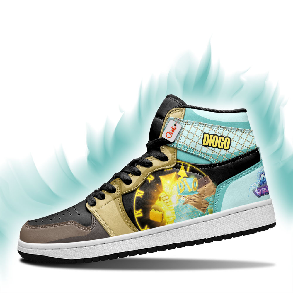 Diogo Custom Gaming High-Top Leather Sneakers Games Collection Personalized