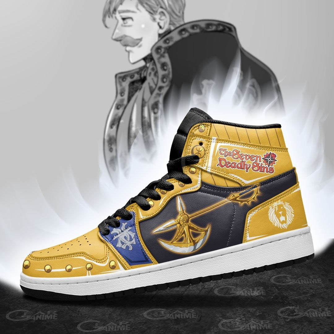 Divine Axe Rhitta Escanor Custom Anime High-Top Leather Sneakers