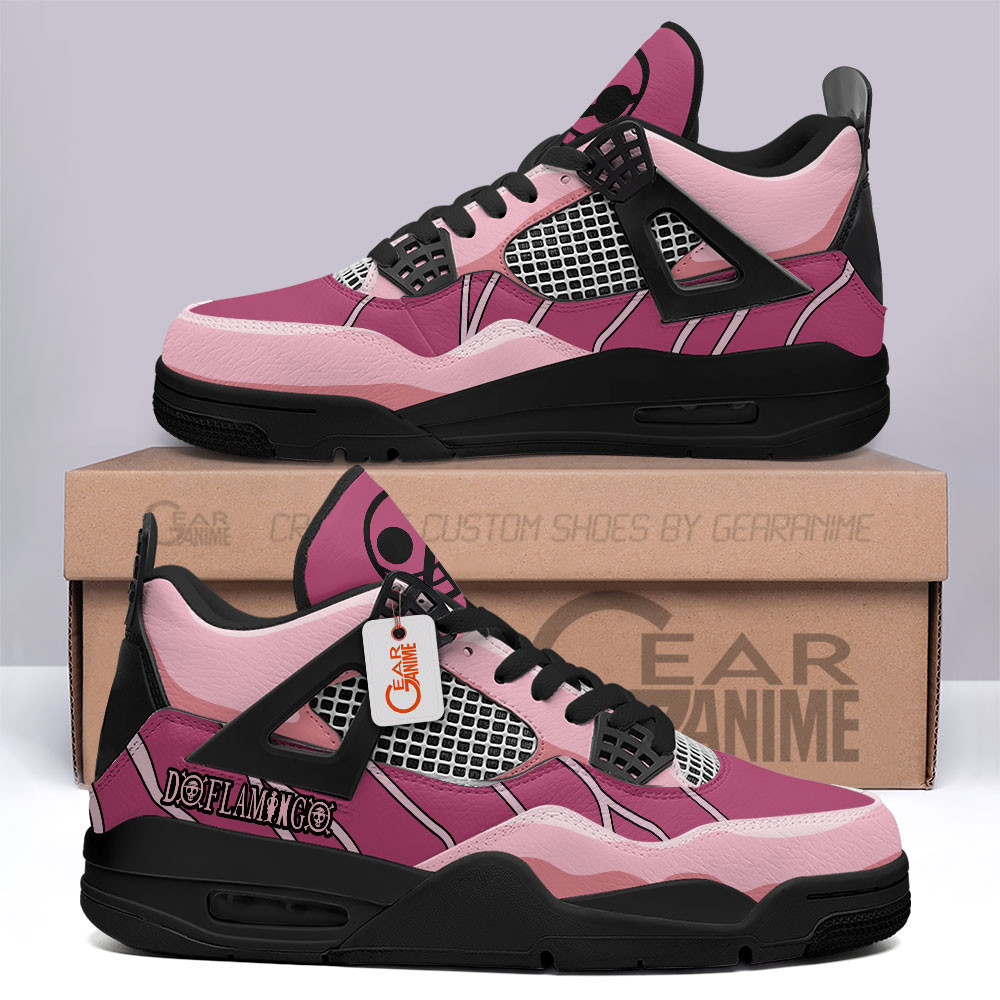 Doflamingo Retro 4 Leather Sneakers Custom Name