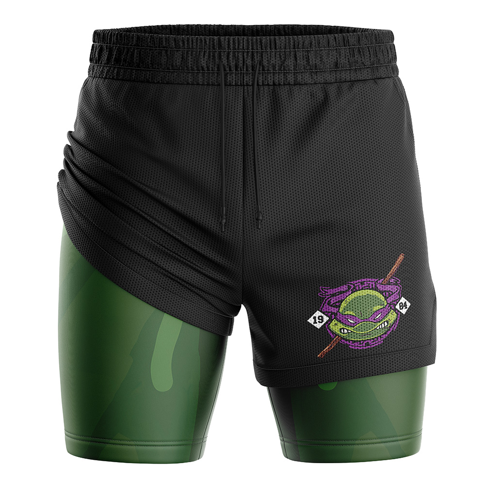 Donatello Face Teenage Mutant Ninja Turtles 2-in-1 Performance Shorts