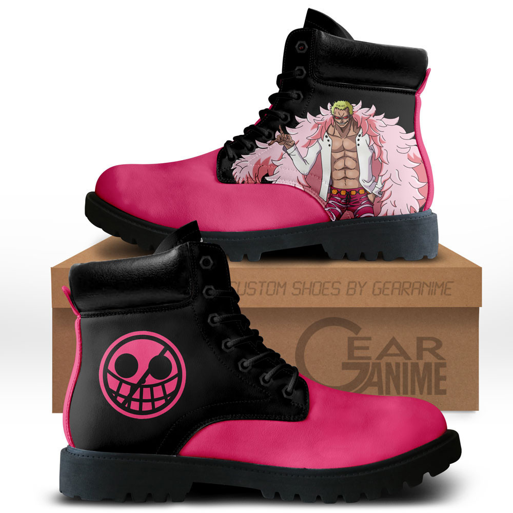 Donquixote Doflamingo Custom Anime Combat Boots NTT051